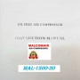 MALCOMAIR OIL LESS AIR COMPRESSORS - 2.0HP x 30LT (MAL-1500-30)