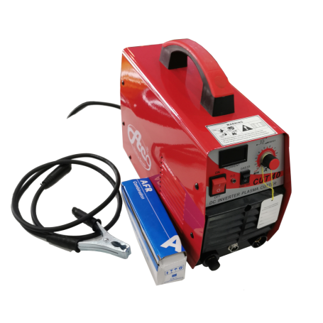 ACO PLASMA CUT MACHINE FREE: PLASMA TORCH 8M, AIR FILTER, EARTH CLAMP (CUT-40 RED)