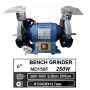 KINGTOYO HEAVY DUTY BENCH GRINDER - 1/2HP 250W (MD150F 6")