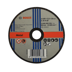 BOSCH CUTTING WHEEL 4" A30R BF 100mm X 2.5mm X 16mm (2608600091) (1box / 25pc)