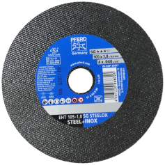 GERMANY PFERD SG STEELOX STEEL+INOX STAINLESS STEEL CUTTING WHEEL - EHT105-1.0mm x 16mm (4" X 25pc / box)