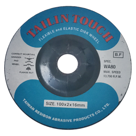 FBD- TAILIN STAINLESS STEEL FLEXIBLE DISC - WA80 4" x 100mm x 2.0mm x 16mm (1can / 20pc)