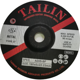 TAILIN GRINDING DISC - A24S-X 7" 180mm x 6mm X 22.23mm (1box / 25pc)