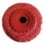 CANVAS GRINDING WHEEL RED SISAL BUFF POLISHING WHEEL (SUITABLE FOR STAINLESS STEEL) (4" RED PVC HOLE)