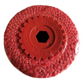 CANVAS GRINDING WHEEL RED SISAL BUFF POLISHING WHEEL (SUITABLE FOR STAINLESS STEEL) (4" RED PVC HOLE)