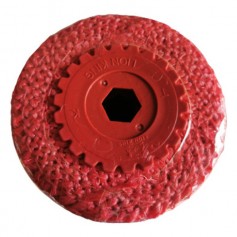 CANVAS GRINDING WHEEL RED SISAL BUFF POLISHING WHEEL (SUITABLE FOR STAINLESS STEEL) (4" RED PVC HOLE)