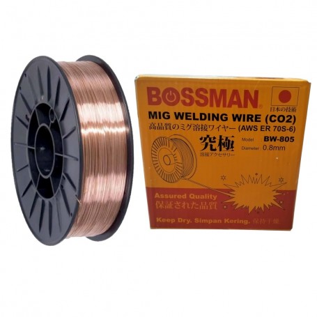 BOSSMAN CO2 MIG WIRE - ER70S-6 (0.8mm X 5KG ±)
