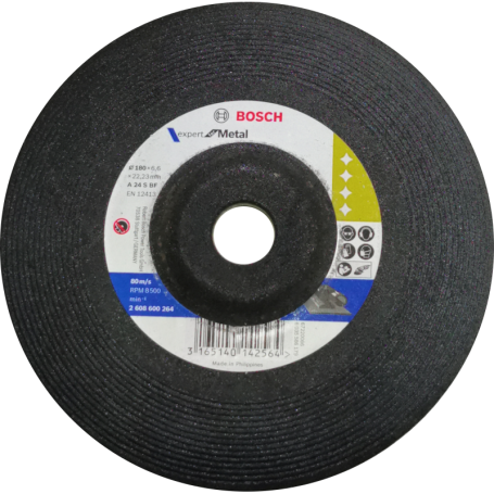 BOSCH GRINDING DISC - A24S BF 7" 180mm X 6.6mm X 22.23mm (2608600264) (1box / 25pc)