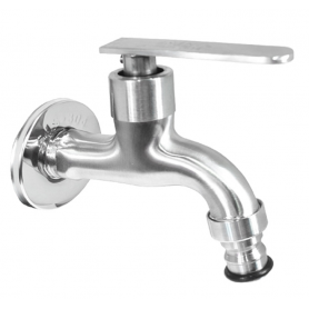 SUS 304 STAINLESS STEEL WALL TAP WITH HOSE NOZZLE (BS - ITN 115HBT)