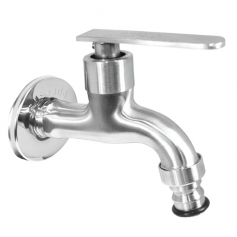 SUS 304 STAINLESS STEEL WALL TAP WITH HOSE NOZZLE (BS - ITN 115HBT)