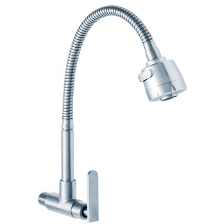SUS 304 STAINLESS STEEL FLEXIBLE NECK TAP - WALL TYPE (FS - ITN 117F)