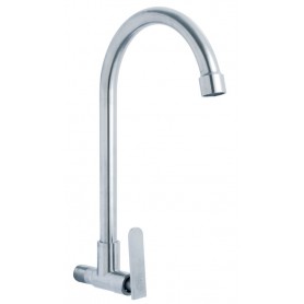 SUS 304 STAINLESS STEEL SWAN NECK TAP - WALL TYPE (SS - ITN 117L)