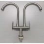 SUS 304 STAINLESS STEEL TWIN SWAN NECK TAP - PILLAR TYPE (TI - ITN 1188)