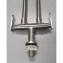 SUS 304 STAINLESS STEEL TWIN SWAN NECK TAP - PILLAR TYPE (TI - ITN 1188)