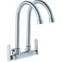 SUS 304 STAINLESS STEEL TWIN SWAN NECK TAP - WALL TYPE (TS - ITN 1177)
