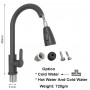 ISANO NANO BLACK SUS304 HOT & COOL WATER FLEXIBLE SWAN NECK PILLAR TAP (1333BL)