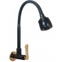 ISANO NANO BLACK SUS304 STAINLESS STEEL FLEXIBLE SWAN NECK WALL TAP (1600FS)