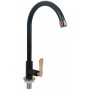 ISANO NANO BLACK US304 STAINLESS STEEL SWAN NECK PILLAR TAP (1600SI)