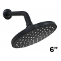 ISANO NANO BLACK ROUND SHOWER HEAD WITH ARM (IS-1605SH 6")