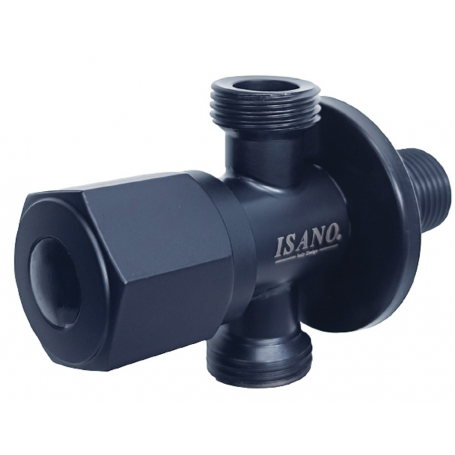 ISANO SUS304 STAINLESS STEEL 2WAY ANGLE VALVE - NANO BLACK (1340AV)