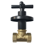 ISANO CROSS HANDLE BRASS CONCEALED STOCK COCK - NANO BLACK (1400BL 1/2")