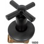 ISANO CROSS HANDLE BRASS CONCEALED STOCK COCK - NANO BLACK (1600BL 3/4")