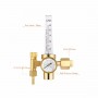 HERO-TECH MIG (CO2) REGULATOR C/W FLOWMETER - GOLD (398CR)
