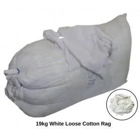 COTTON RAG LOOSE - WHITE COLOUR (1BAG X 19KG)