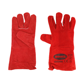 (1 pair) WORKER RED WELDING GLOVE 2LAYER G6000 (192GM ±) (13" - Doz 2.3KG ±)