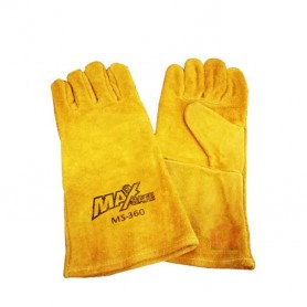 MAX-3 SAFE MS-360 WELDING GLOVE 2-LAYER (387gm±) YELLOW (14" (Doz 4.2KG ±))