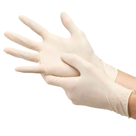 E-CARE POWDER FREE LATEX GLOVE (DISPOSABLE GLOVE) (L 1box/100pcs)