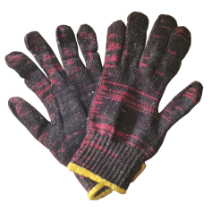 BATIK COTTON GLOVE - 630GM ± RED & BLACK - 1200 (MODEL:107)