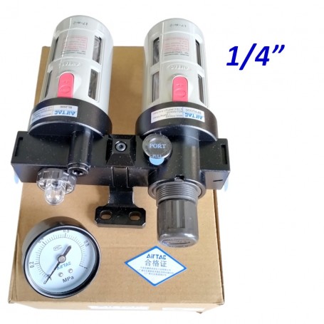 AIRTAC BRAND FR + L AIR FITTER REGULATOR & LUBRICANTS (BFC-200 1/4” )