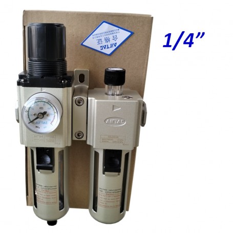 AIRTAC BRAND FR + L AIR FITTER REGULATOR & LUBRICANTS (GAFC-200 1/4” )