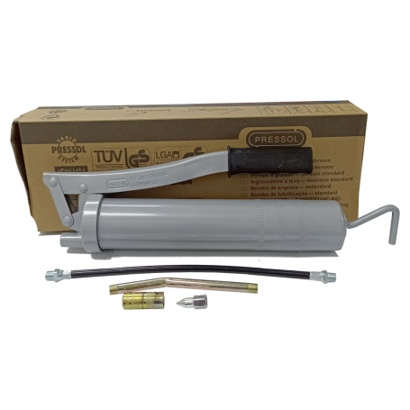 PRESSOL GREASE GUN WITH STEEL & FLEXIBLE HOSE  (500CC)