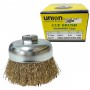 UNION WIRE CUP BRUSH - YELLOW (3" X M10 X 1.5 mm)
