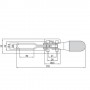 NIETZ (T 06A) TOGGLE CLAMP HORIZONTAL HANDLE - 54020245 (GH-225D)