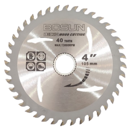 4" BOSUN WOOD TCT CIRCULAR SAW BLADE (105mm X 40T)