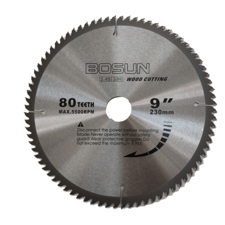 9" BOSUN WOOD TCT CIRCULAR SAW BLADE (230mm X 80T)