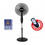 BOSSMAN STAND FAN 3-SPEED CHOICES WITH REMOTE CONTROL 60W - DARK GREY (BRS-161-DG 16")