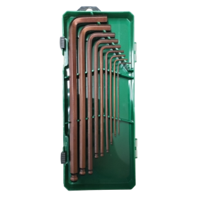 NIETZ 532-94-001 LONG BALL POINT HEX KEY SET - BLACK (9PCS mm)