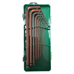 NIETZ 532-94-001 LONG BALL POINT HEX KEY SET - BLACK (9PCS mm)