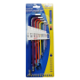 NIETZ 532-95-003 EXTRA LONG BALL POINT HEX WRENCH - MAGNETIC RAINBOW (9PCS mm)