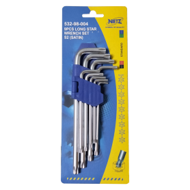 NIETZ 532-98-004 LONG TORX WRENCH - CHROME (9PCS - STAR)