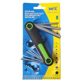 NIETZ ANTI SLIP FOLD HEX WRENCH SET 532-99-002 (8PCS - mm)