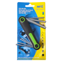NIETZ ANTI SLIP FOLD HEX WRENCH SET 532-99-002 (8PCS - mm)