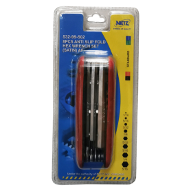 NIETZ ANTI SLIP FOLD HEX WRENCH SET 532-99-502 (8PCS ~ AF)