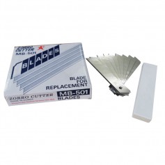 (1CARD X 10PCS) MB501 ZORRO CUTTER BLADE 18mm (L) MADE IN KOREA