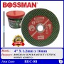BOSSMAN SUPER EASYCUT CUTTING WHEEL (GREEN) - 4" X 1.2mm x 16mm (1Box X 50pcs)