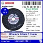 BOSCH STAINLESS STEEL CUTTING WHEEL 4" 105mm X 1.0mm X 16mm (2608607414) (1box / 25pc)